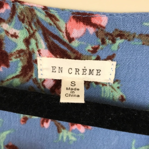 ASOS En Creme Boho Bell Sleeve Floral Top⭐️ - Picture 6 of 7